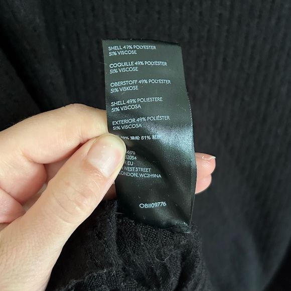 Anthropologie | Maeve Addie Ruffled Hacci Cowlneck Pullover in Black Size Small - Picture 14 of 14